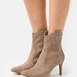 Z62T2048 Women Anna Field High Heeled Ankle Boots Taupe