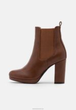 Z62T2053 Women Anna Field High Heeled Ankle Boots Cognac - Image 2