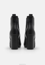 Z62T2054 Women Anna Field High Heeled Ankle Boots Black - Image 4