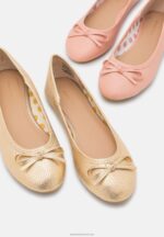 Z62T2096 Women Anna Field 2 Pack Ballet Pumps Gold/Pink - Image 7