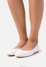 Z62T2100 Women Anna Field Leather Comfort Ballet Pumps White