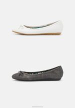 Z62T2101 Women Anna Field 2 Pack Ballet Pumps Black/White - Image 2