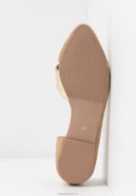 Z62T2106 Women Anna Field Leather Ballet Pumps Beige - Image 7