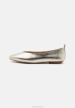 Z62T2108 Women Anna Field Leather Ballet Pumps Gold - Image 2