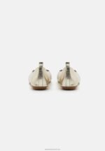 Z62T2108 Women Anna Field Leather Ballet Pumps Gold - Image 4