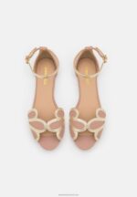 Z62T2109 Women Anna Field Leather Peeptoe Ballet Pumps Light Pink - Image 6