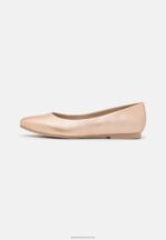 Z62T2110 Women Anna Field Leather Ballet Pumps Rose Gold Coloured - Image 2