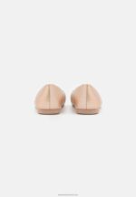 Z62T2110 Women Anna Field Leather Ballet Pumps Rose Gold Coloured - Image 4