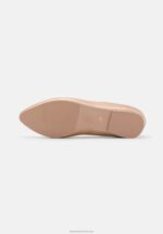 Z62T2110 Women Anna Field Leather Ballet Pumps Rose Gold Coloured - Image 5