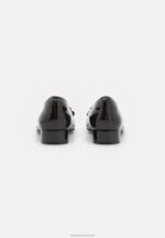 Z62T2112 Women Anna Field Leather Ballet Pumps Black - Image 4