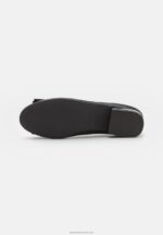 Z62T2112 Women Anna Field Leather Ballet Pumps Black - Image 5