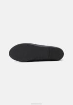 Z62T2113 Women Anna Field Leather Ballet Pumps Black - Image 5