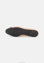 Z62T2116 Women Anna Field Leather Ballet Pumps Beige - Image 5