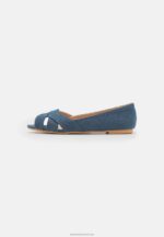 Z62T2120 Women Anna Field Peeptoe Ballet Pumps Blue - Image 2