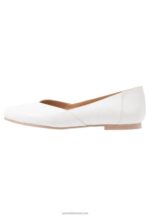Z62T2135 Women Anna Field Leather Ballerinas Ballet Pumps White - Image 2