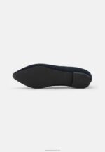 Z62T2139 Women Anna Field Leather Ballet Pumps Dark Blue - Image 5