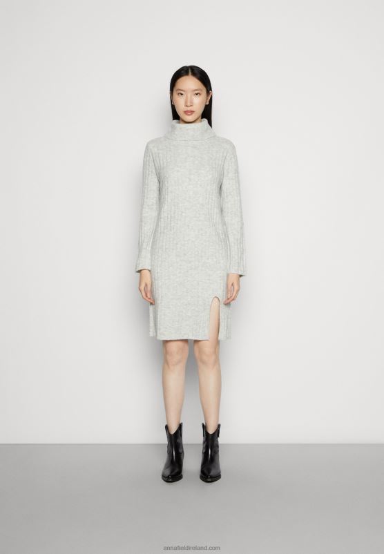 z62t213_women_anna_field_jumper_dress_mottled_light_grey.jpg Z62T213 Women Anna Field Jumper Dress Mottled Light Grey - Image 1