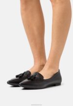 Z62T2151 Women Anna Field Leather Ballet Pumps Black