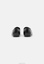 Z62T2151 Women Anna Field Leather Ballet Pumps Black - Image 4