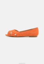 Z62T2153 Women Anna Field Peeptoe Ballet Pumps Orange - Image 2