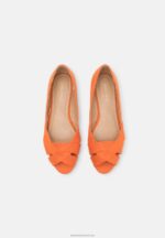 Z62T2153 Women Anna Field Peeptoe Ballet Pumps Orange - Image 6
