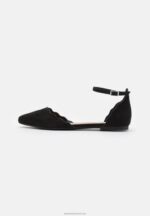 Z62T2155 Women Anna Field Ankle Strap Ballet Pumps Black - Image 2