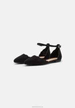 Z62T2155 Women Anna Field Ankle Strap Ballet Pumps Black - Image 3