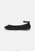 Z62T2157 Women Anna Field Ankle Strap Ballet Pumps Black - Image 2