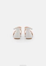 Z62T2158 Women Anna Field Ankle Strap Ballet Pumps White - Image 4