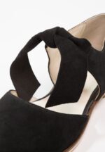 Z62T2159 Women Anna Field Leather Ankle Strap Ballet Pumps Black - Image 3