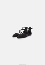 Z62T2160 Women Anna Field Ankle Strap Ballet Pumps Black - Image 2