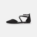 Z62T2160 Women Anna Field Ankle Strap Ballet Pumps Black