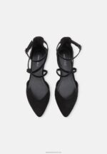 Z62T2160 Women Anna Field Ankle Strap Ballet Pumps Black - Image 5