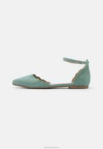 Z62T2161 Women Anna Field Ankle Strap Ballet Pumps Mint - Image 2