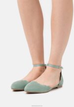 Z62T2161 Women Anna Field Ankle Strap Ballet Pumps Mint