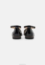 Z62T2163 Women Anna Field Comfort Ankle Strap Ballet Pumps Black - Image 4