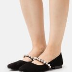 Z62T2166 Women Anna Field Ankle Strap Ballet Pumps Black