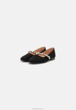 Z62T2166 Women Anna Field Ankle Strap Ballet Pumps Black - Image 3