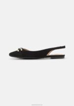 Z62T2172 Women Anna Field Ankle Strap Ballet Pumps Black - Image 2