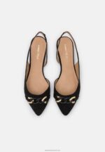 Z62T2172 Women Anna Field Ankle Strap Ballet Pumps Black - Image 6