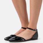 Z62T2173 Women Anna Field Ankle Strap Ballet Pumps Black