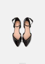 Z62T2173 Women Anna Field Ankle Strap Ballet Pumps Black - Image 6