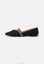 Z62T2176 Women Anna Field Ankle Strap Ballet Pumps Black - Image 2