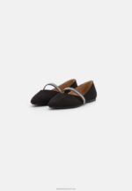 Z62T2176 Women Anna Field Ankle Strap Ballet Pumps Black - Image 3