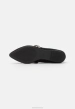 Z62T2176 Women Anna Field Ankle Strap Ballet Pumps Black - Image 5