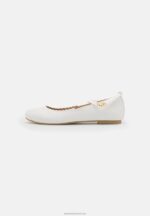Z62T2178 Women Anna Field Ankle Strap Ballet Pumps White - Image 2