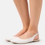 Z62T2181 Women Anna Field Slingback Ballet Pumps White