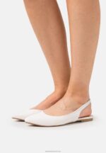 Z62T2181 Women Anna Field Slingback Ballet Pumps White