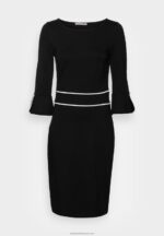 Z62T218 Women Anna Field Shift Dress Black - Image 9