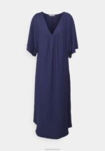 Z62T220 Women Anna Field V Front Beach Dress Maxi Dress Blue - Image 5